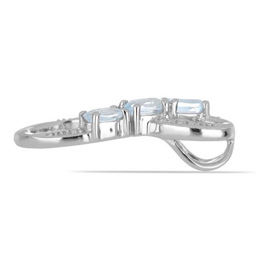 925 SILVER NATURAL SKY BLUE TOPAZ MULTI STONE PENDANT